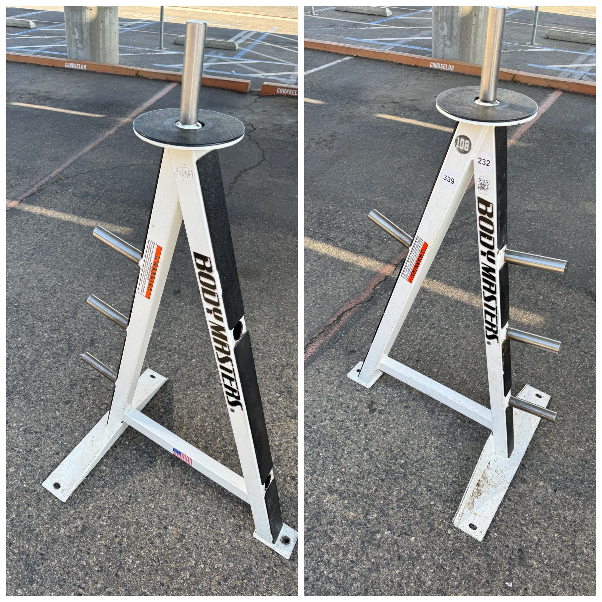 2 BODY MASTER Weight Trees/ Racks