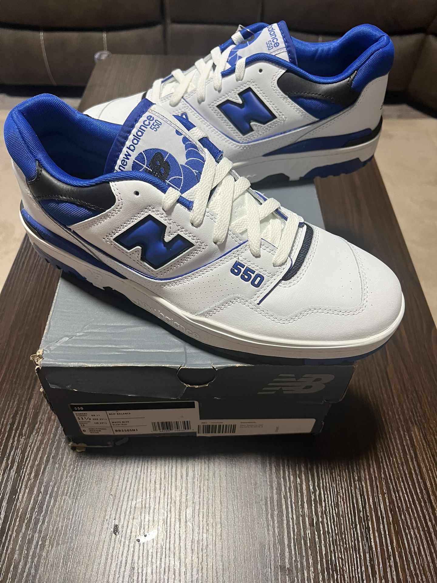 New balance white/blue Men’s 11.5 SKU-Bb550sn1