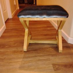 Dark Blue Velvet Stool/Bench