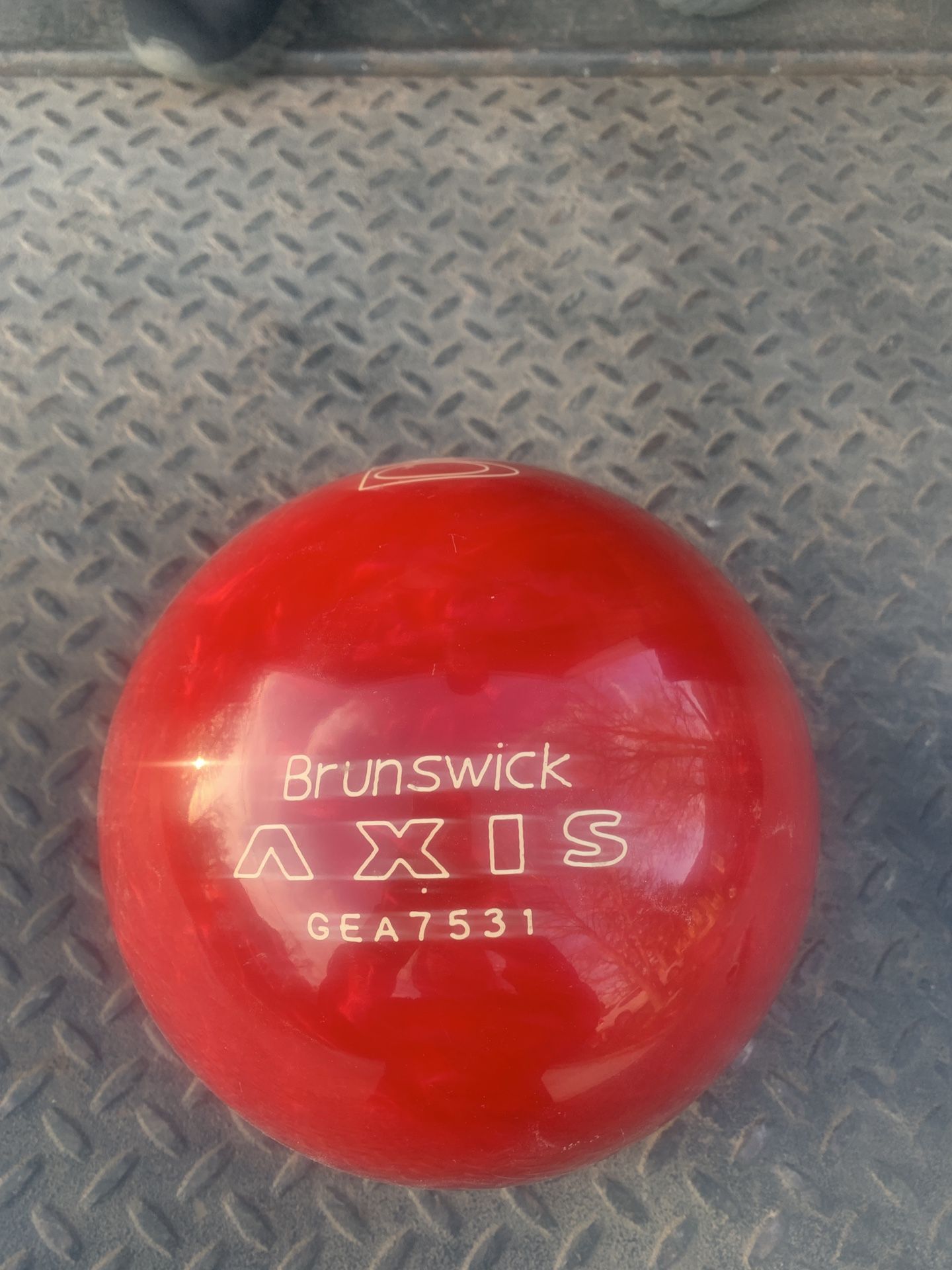 New Brunswick Red Undrilled Bowling Ball