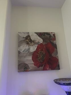 Large Floral Canvas Picture Frame 
