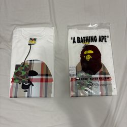 White BAPE Check Tee