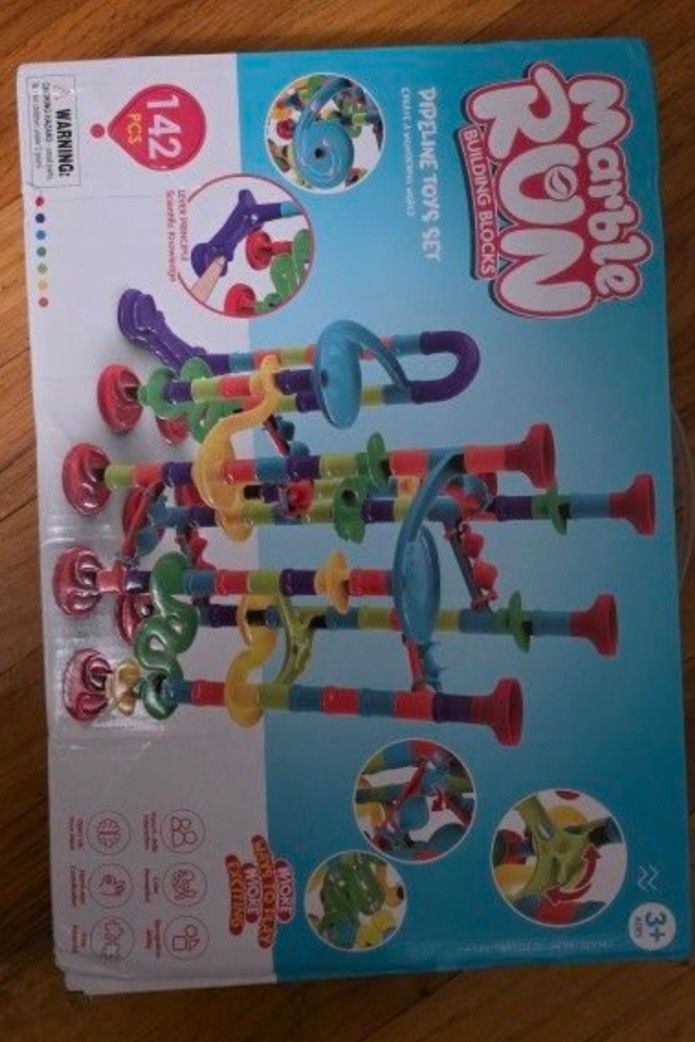 Marble Run Building Blocks Pipeline Toy Set 