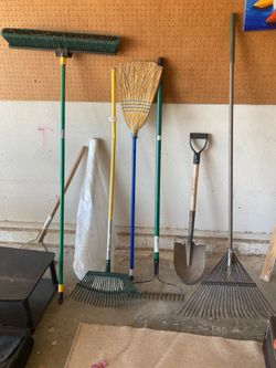 TOOLS $5 each Rakes Shovel Brooms Miter Saw Hammer Moving Garage Sale Mallet Branch Clipper