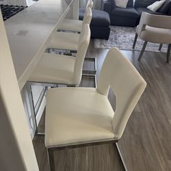 White barstools