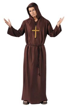 Fun World Men's Monk Plsz Cstm Adult Costume (X-Large)