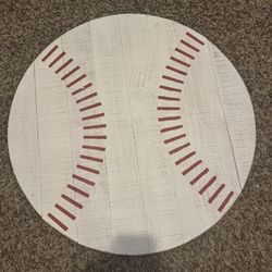 Wood Baseball Decor