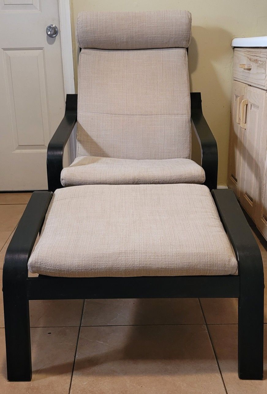 IKEA POÄNG Armchair and Ottoman