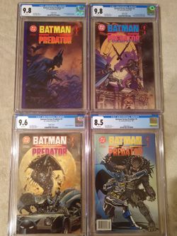 Batman Vs Predator #1 2 3 and 3 New stand CGC Lot