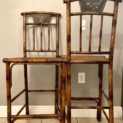 High Stool Chairs with back (two)