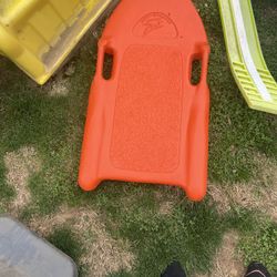 Vintage Orange Snow Board Finn