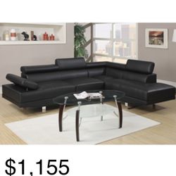 Gorgeous Black Elegant Sectional 