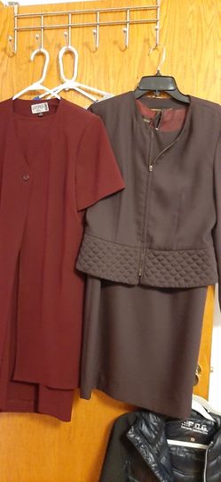 Donna Ricco 2 piece shift dress & zip up jacket. 10P