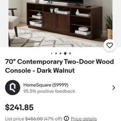 Tv Stand. Walker Edison 70 In Tv Console