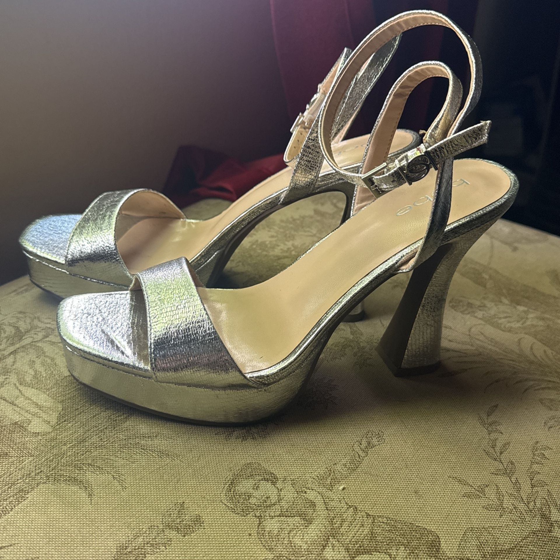Silver Platform Heels