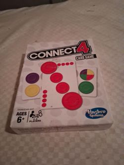 Brand new hasbro gaming connect four card game designed for two to four players