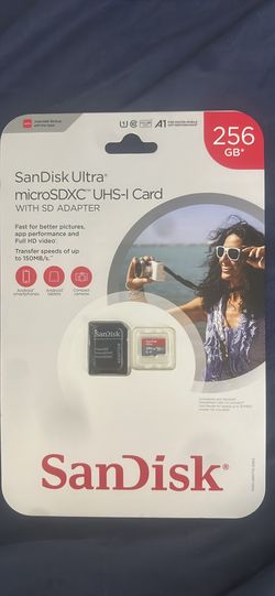 256 GB microSD card w/ SD adapter