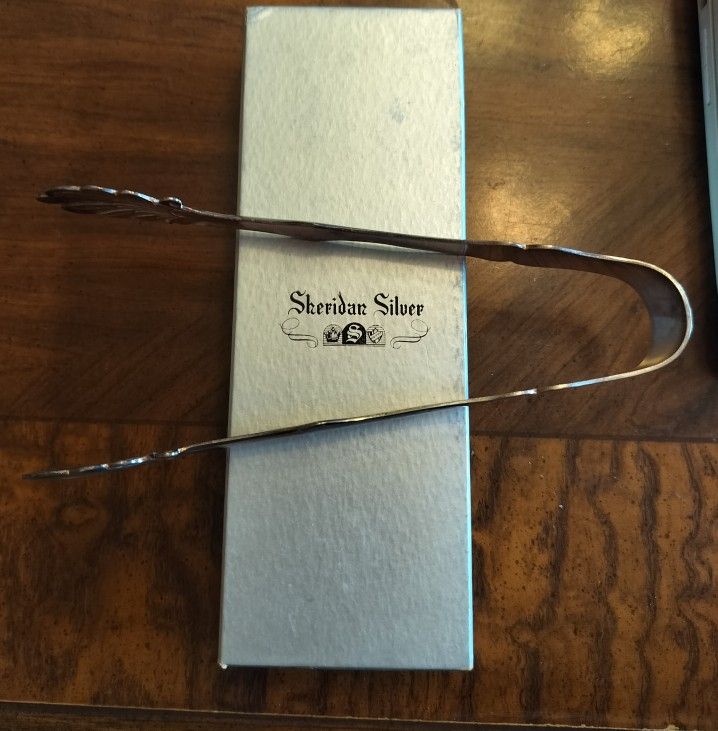 Sheridon Silver Ice Tongs