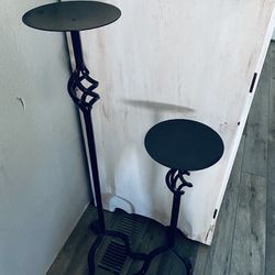 Tall Standing Metal Candle Or Plant Holders