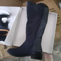 Blue Knee high Boots