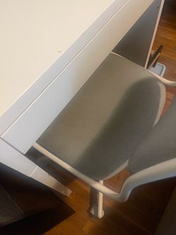 White Desk with draw and chair