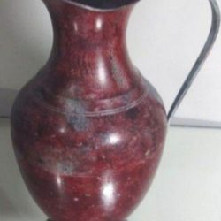 VINTAGE METAL PITCHER PLANTER 8"