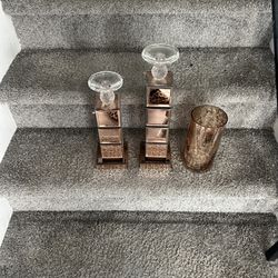 Rose Good Candle Holder And Vase 