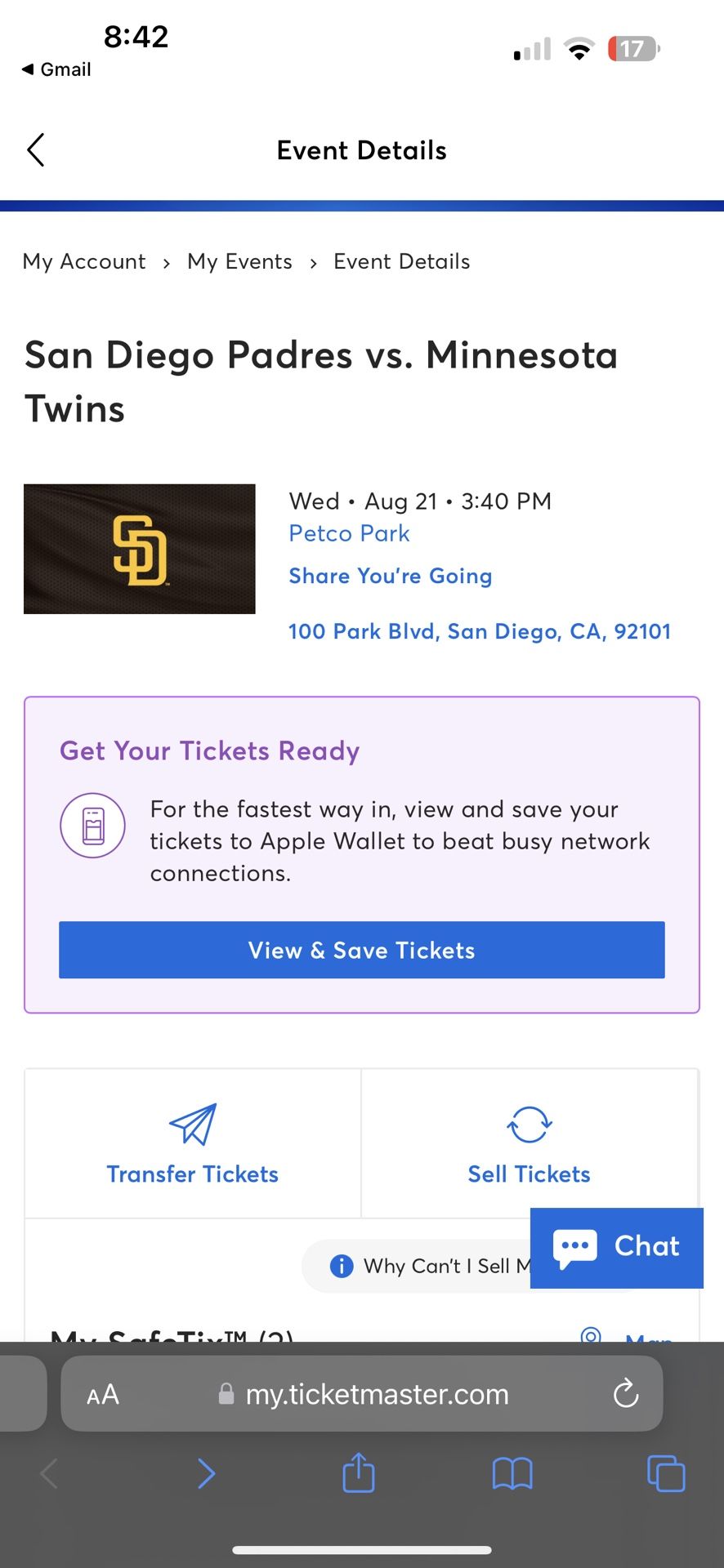 Padre Tickets for Todays Game 08/21/2024
