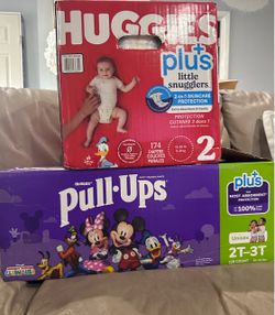 Huggies  diaper size 2  and pull ups