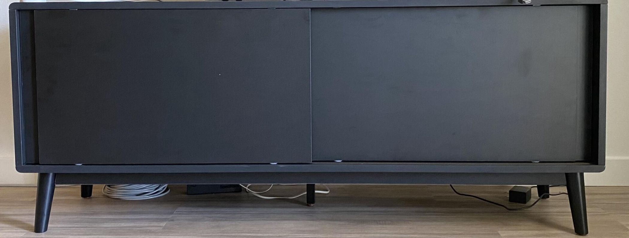 Brookside Madison 58 in. Black Mid Century Modern TV Stand