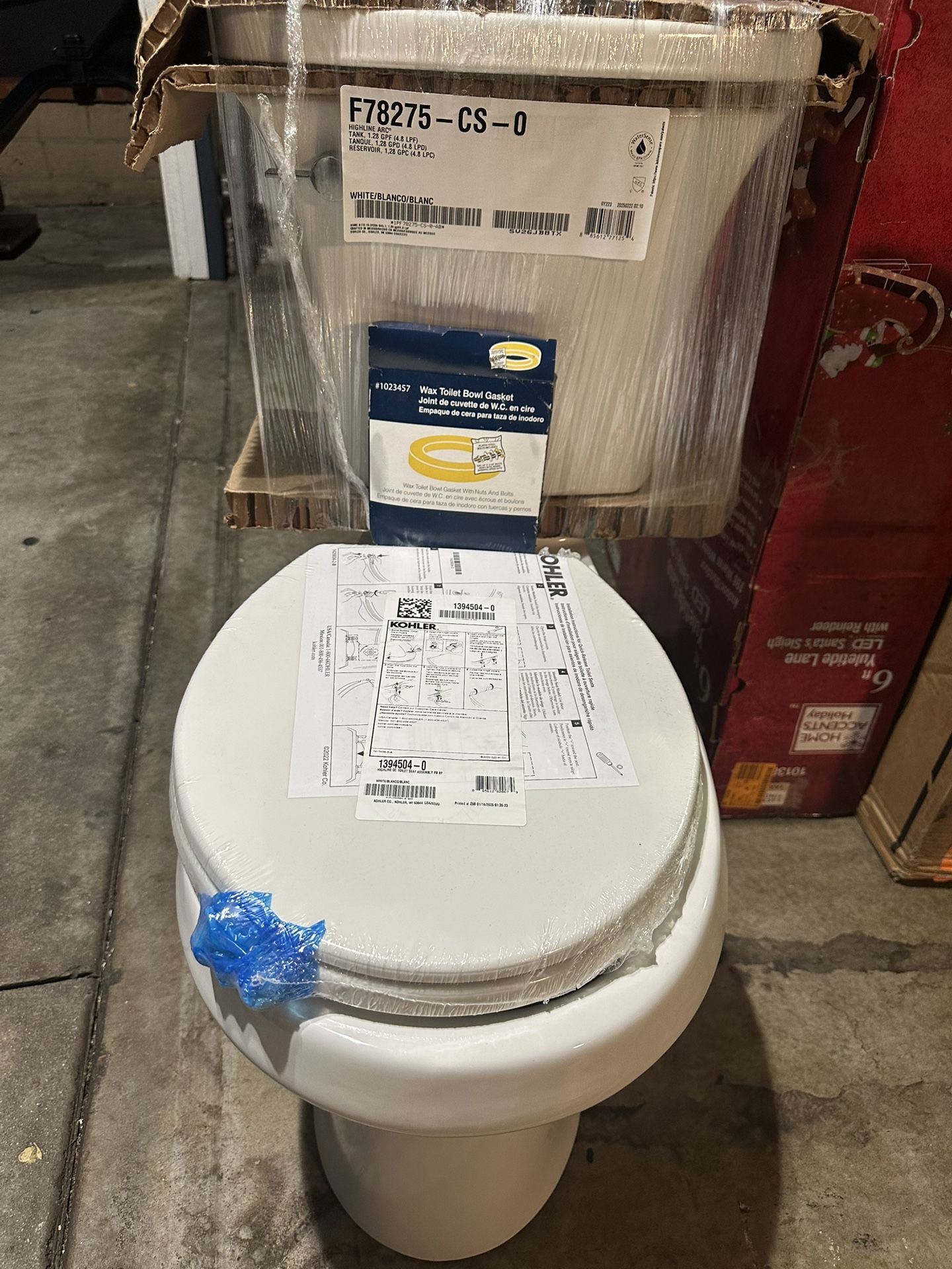 New Toilet Brand New Everything Included Wax Toilet Seat