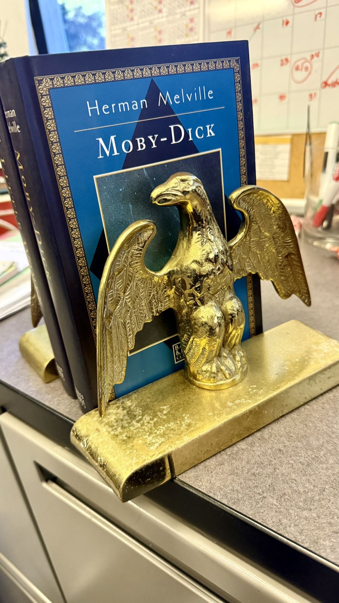 Pair Of Virginia Metalcrafters Brass Eagle Bookends