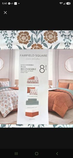Fairfield Square Collection 8-Piece Reversible Full Bed Ensemble