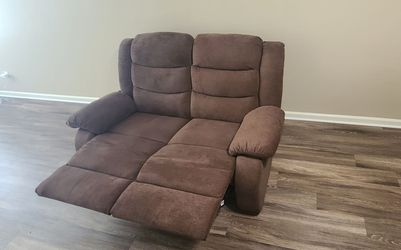 Love seat with recliner