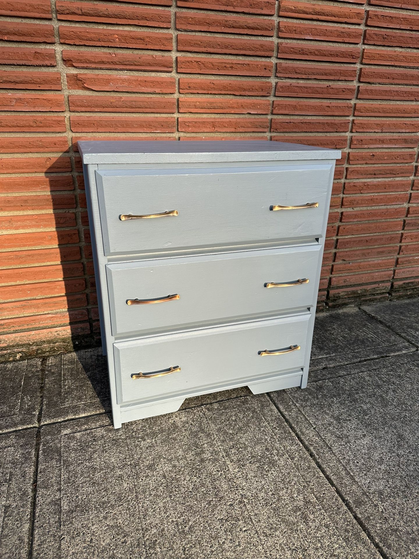Painted Blue 3 Drawer Petite Dresser 