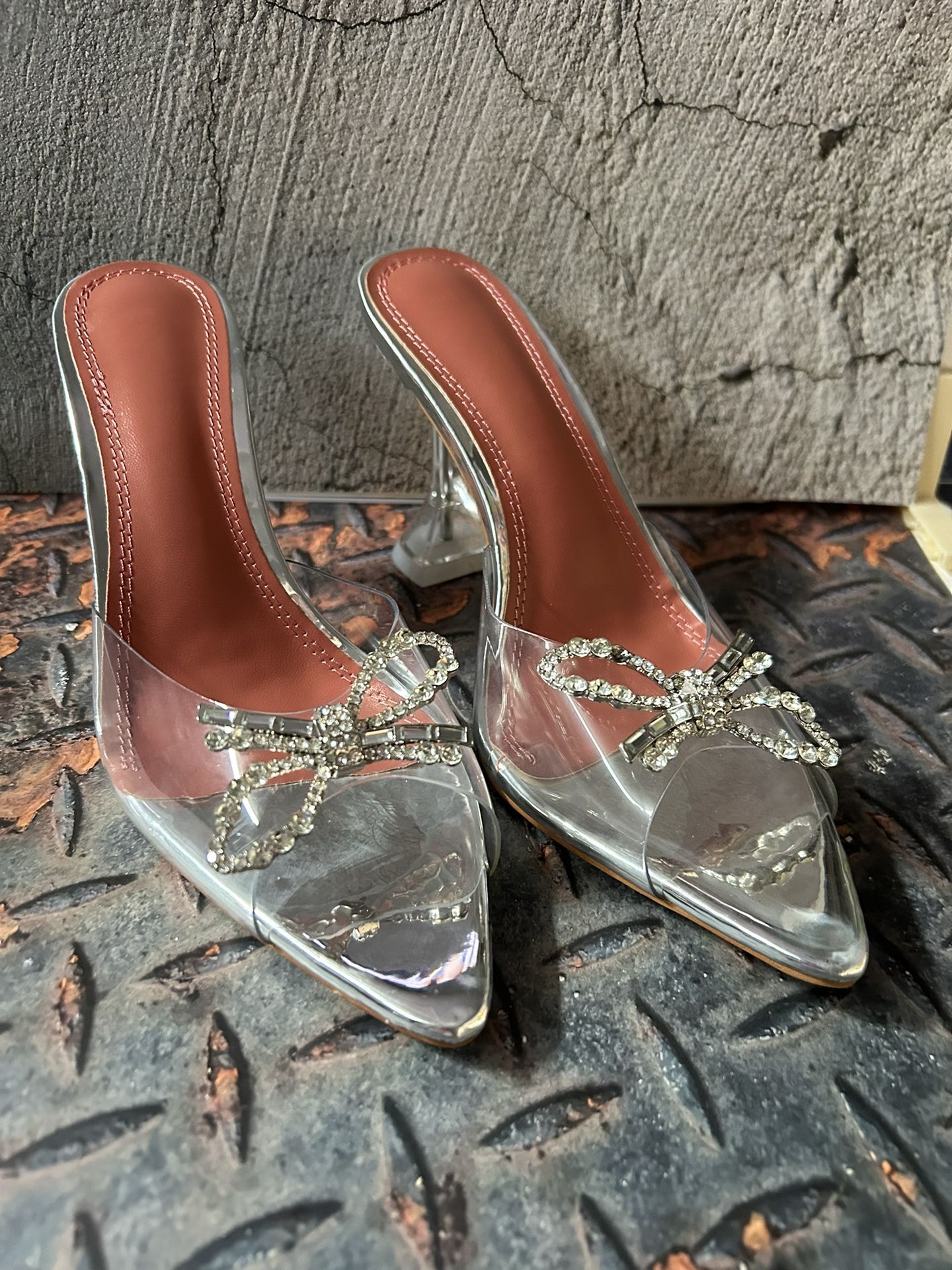 Roimaash clear peeptoe heels size 41 (9)