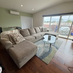 Comfy Beige Sectional Couch