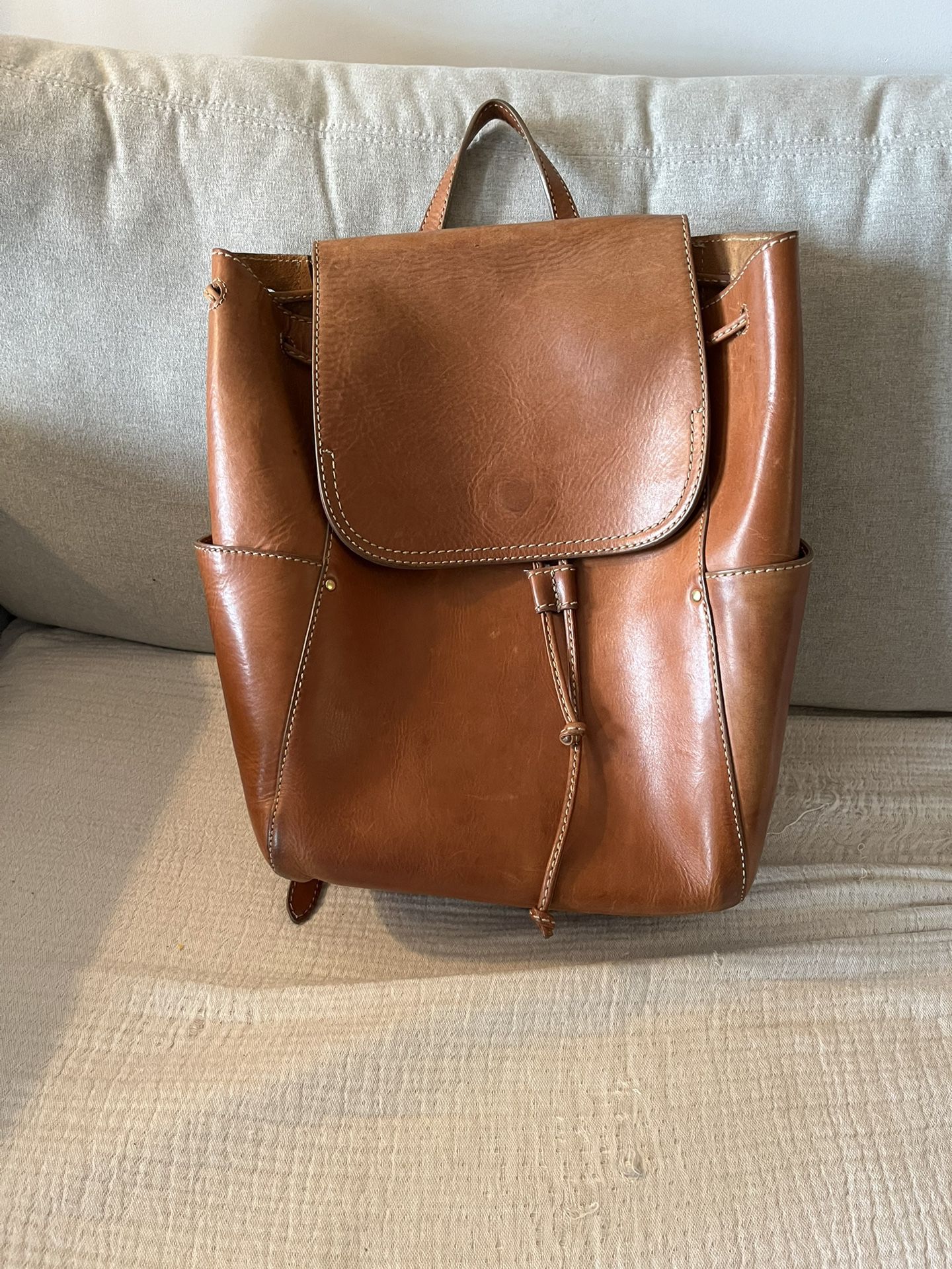 Moving Sale!      Brown Leather Book bag 