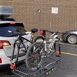 Platform for a bicycle or a large bag