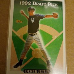 Derek Jeter 1992 Draft Pick Topps