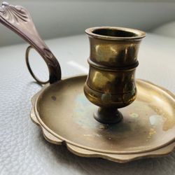 Gallery Originals 1984 Shelburne Museum Brass Chamber  Candlestick Holder