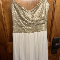 Stunning Champagne Gold Sequin Windsor Dress
