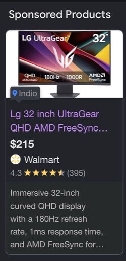 LG UltraGear 32" QHD Curved Gaming Monitor