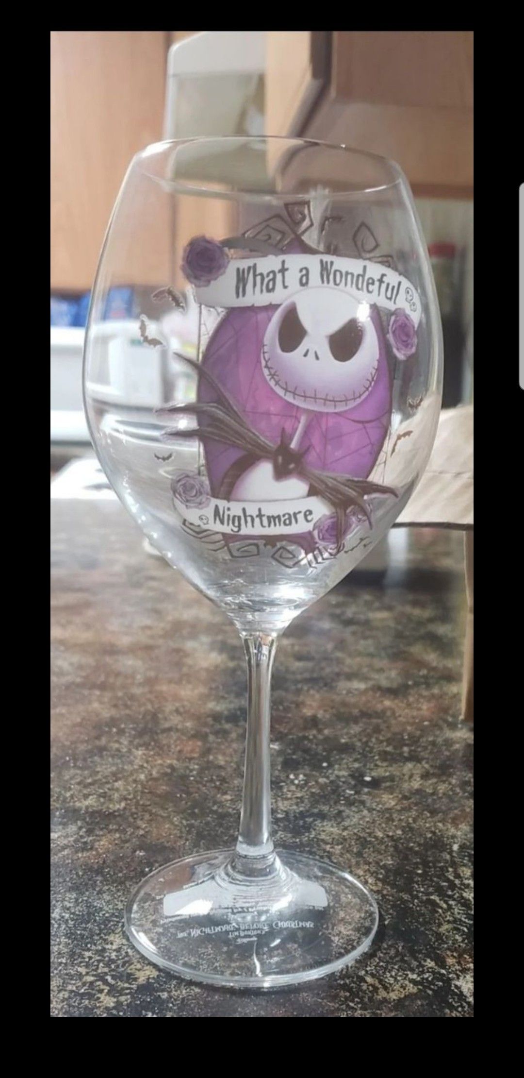 Nightmare before christmas wineglass set of 4 NEW