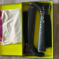 Tory Burch Black Riding Boots Size 8 M Women’s Mezzo Calf
