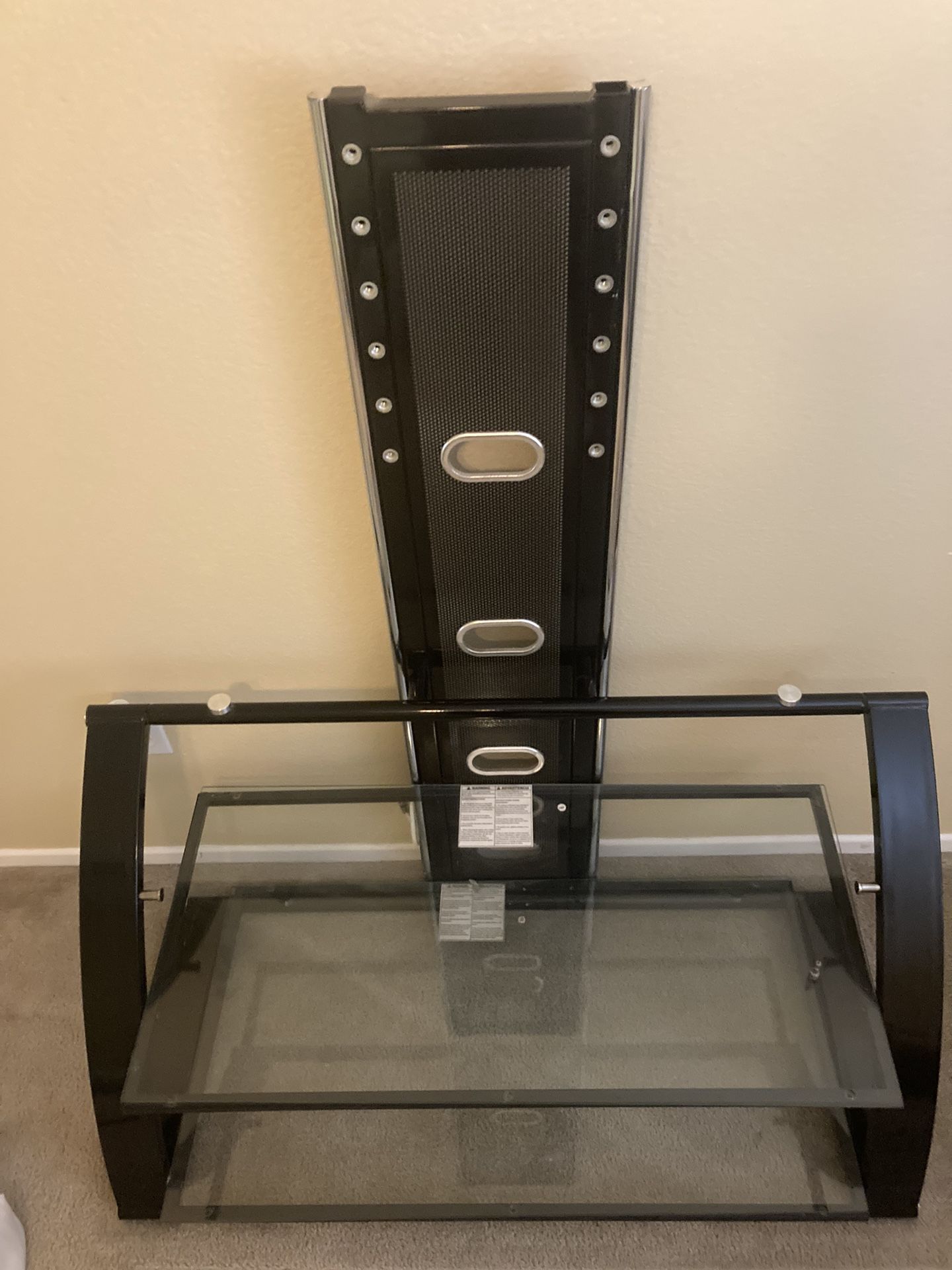 TV Stand Black Glass
