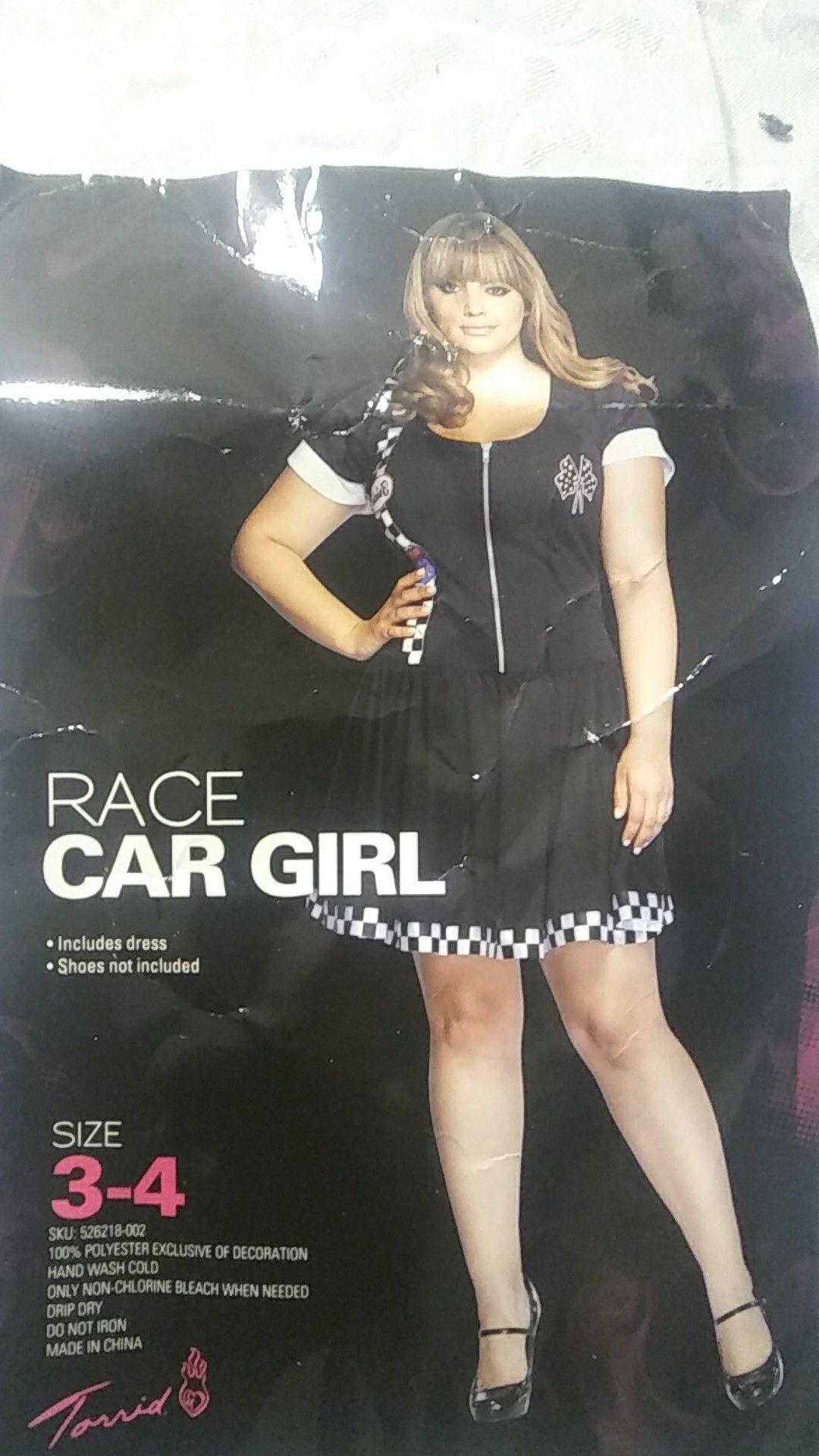 Torried Halloween Race Car Girl Costume