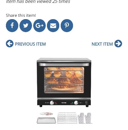 SY7794: VEVOR Commercial Countertop Oven, 66L 4-Tier Toaster Ovens with Tempered Glass Door, Wire Racks Clip Tray Gloves, 2800W Electric Stainless Ste