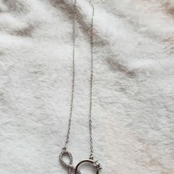 Infinity With Engagement Ring Necklace 