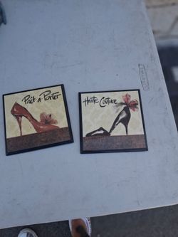 Fashion High Heel Wall Art Prints Set of 2